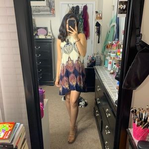 High neck flowy dress